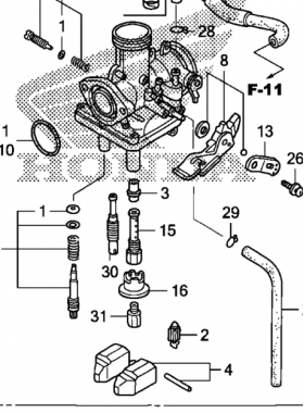 2009 Honda CRF150F Carburetor diagramt