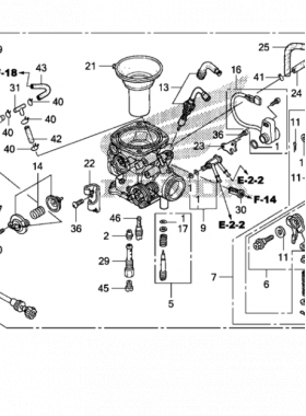 2009 Honda VT750C Carburetor diagramt