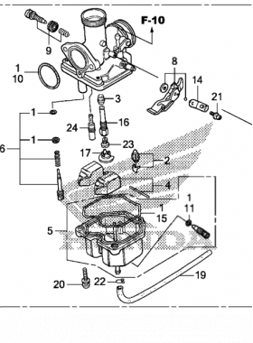 2009 Honda CRF100F Carburetor diagramt