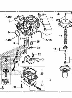 Honda CMX250C 2009 Carburetor diagramt